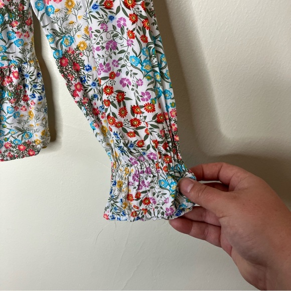 Jane and Delancey floral cottagecore tiered long sleeve top S - Picture 4 of 8